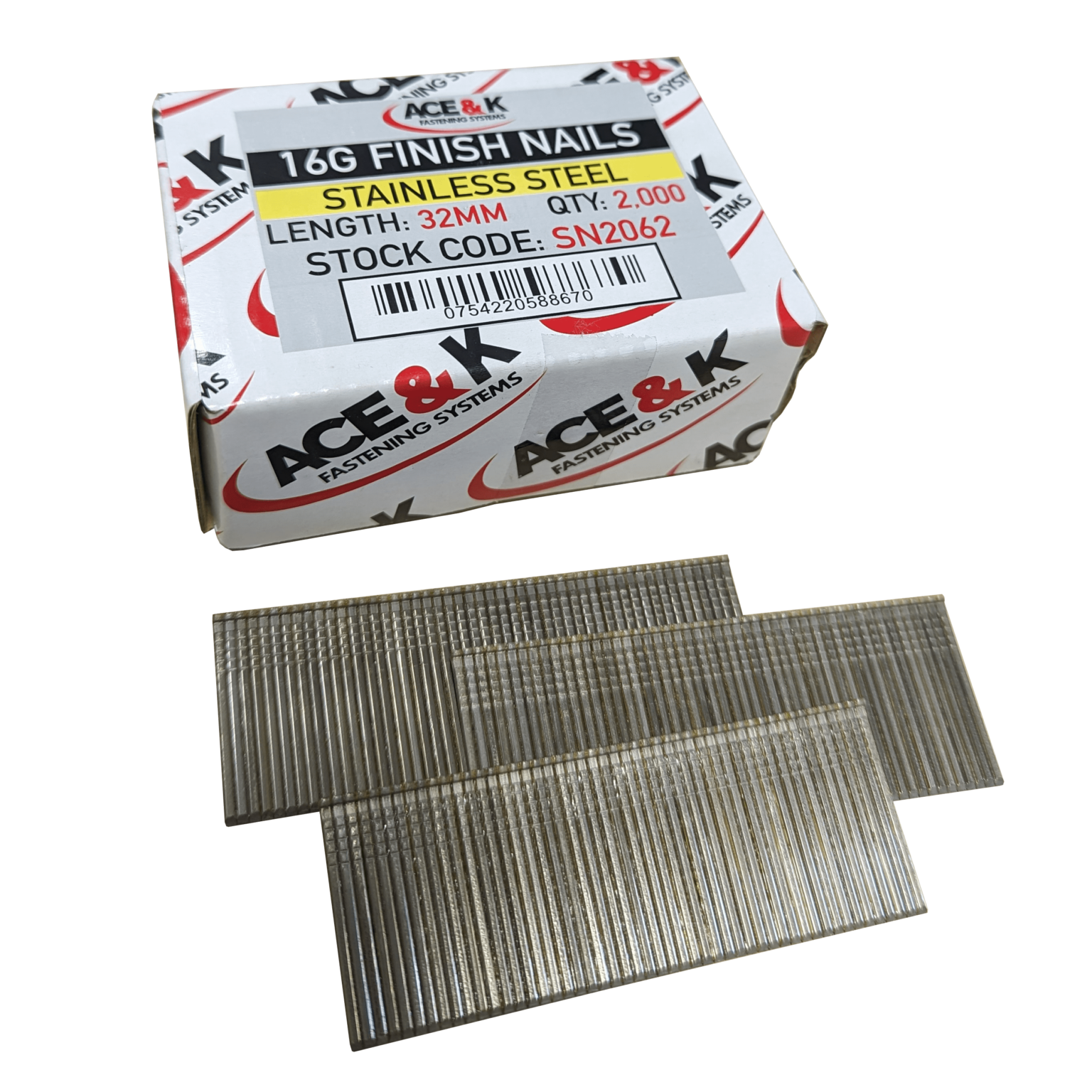 16G Stainless Steel Finish Nails Alpha Pneumatic Supplies