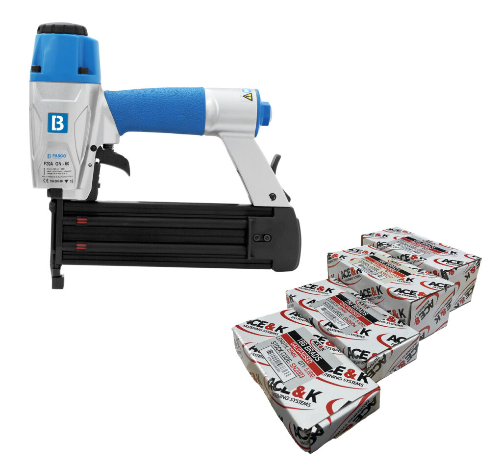 Fasco 18G Brad Nailer 1550mm Plus a FOC Box of Brads Alpha Pneumatic