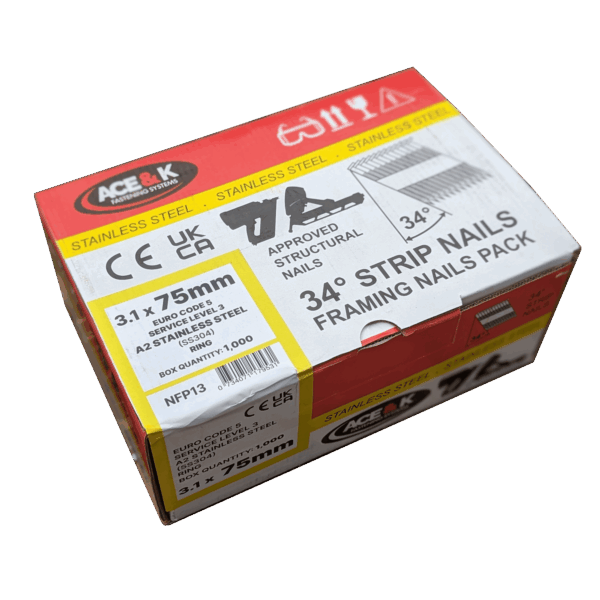 34°-Structural-Stainless Steel-Framing-Nails